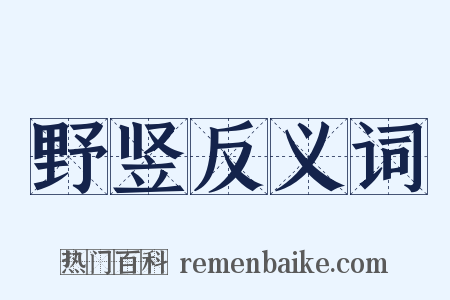 野竖反义词是什么意思的图片